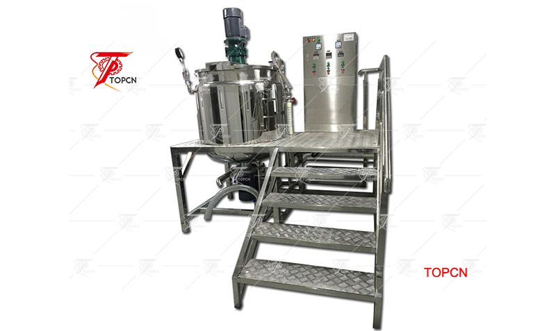 Top Open 500L Homogeneous Liquid Soap Making Mixing Machine with Heating And Mixing Plateform 