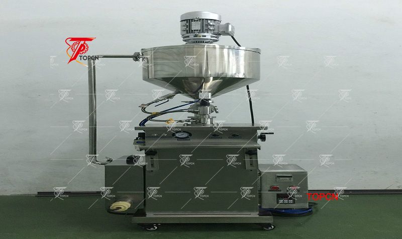 Hot sale semi automatic mixing and heating lipstick bottle filler paste filling machine for cosmetics cream