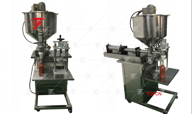 Beer glass bottle semi automatic tomato sauce filling machine with capping machine 