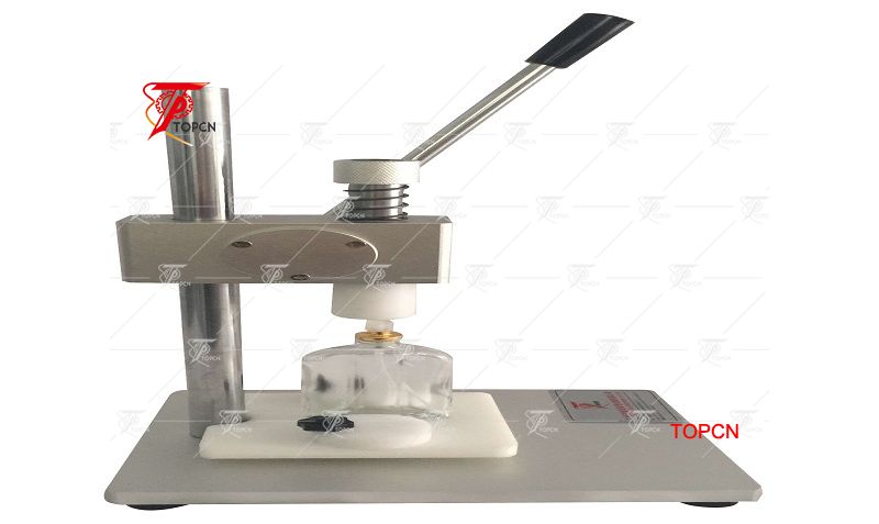 Manual pefume atomizer bottle collar capping pressing machine