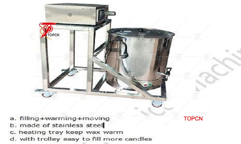 Semi automatic magnetic pump candel hot wax filling machine