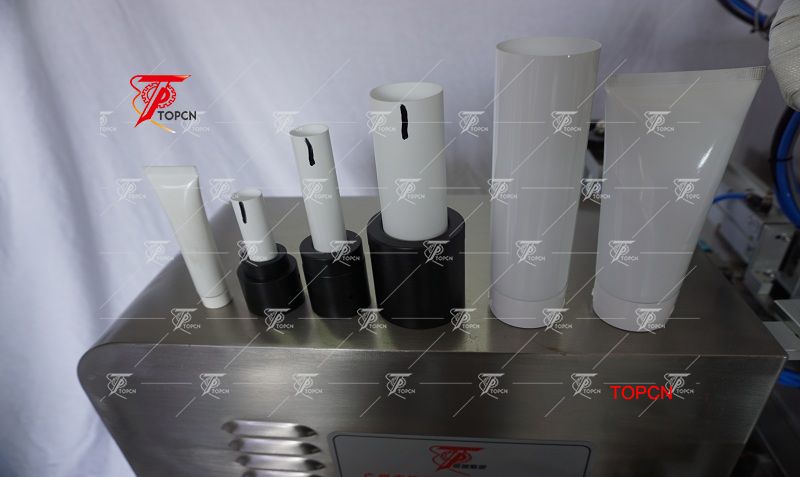 Semi automatic toothpaste tube filling machine cosmetic with mixing and heating system