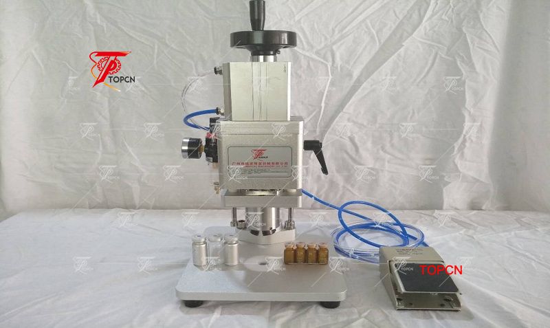 desktop pneumatic semi automatic vial capping crimping machine