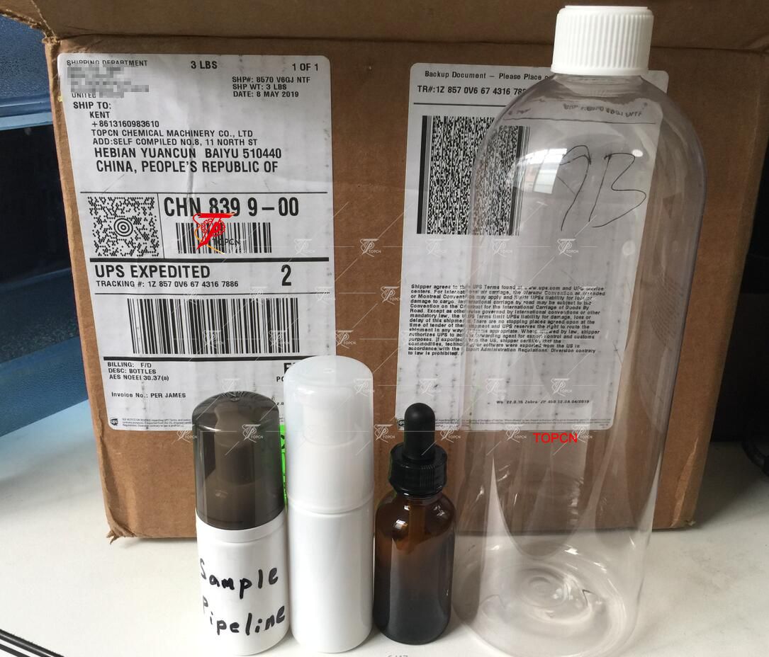 USA Customer ordered 4 nozzles 4L volume peristaltic pump bottle liquid filling machine