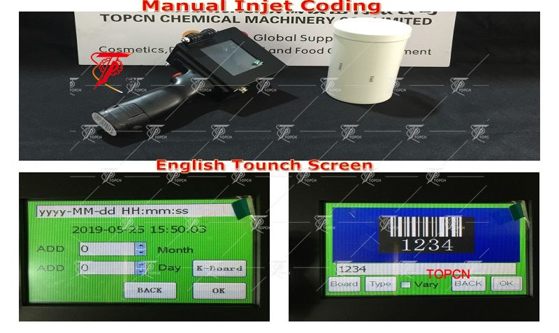 Handheld egg date coder inkjet bar code machine