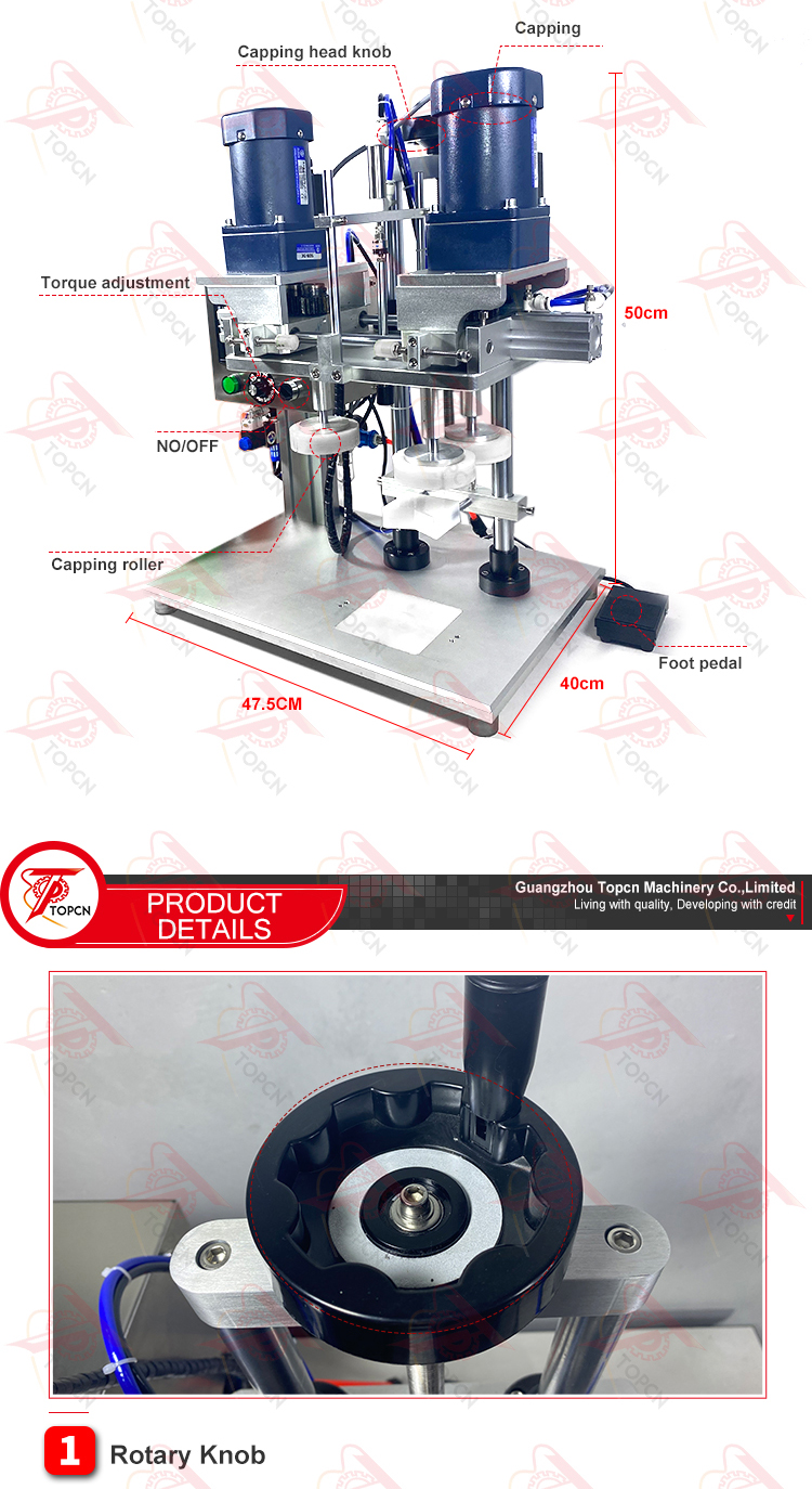 Pneumatic desktop bottle shampoo cosmetic capping machine