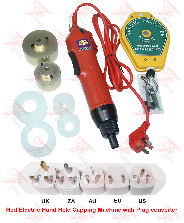 Hand-held Electric And Pneumatic Type  Plastic Bottles Screw Cap Capping Machine