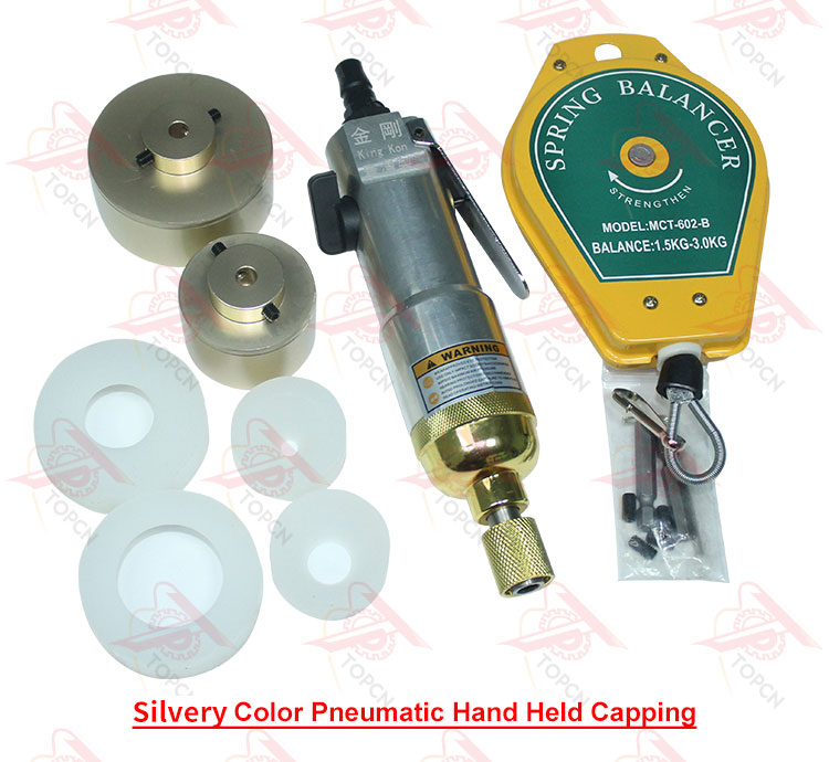 Hand-held Electric And Pneumatic Type  Plastic Bottles Screw Cap Capping Machine