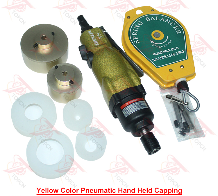 Hand-held Electric And Pneumatic Type  Plastic Bottles Screw Cap Capping Machine