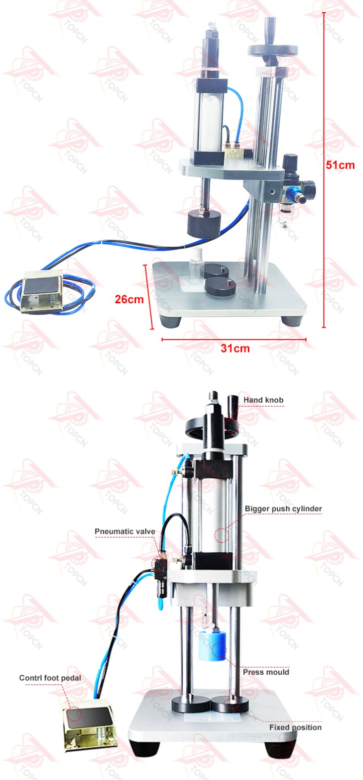 Semi Automatic Press Capping Machine