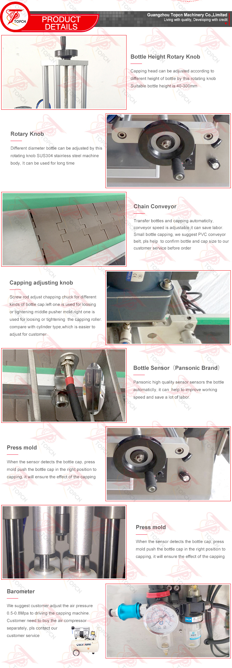 Desktop Automatic Glass Plastic Bottle Capping Machine