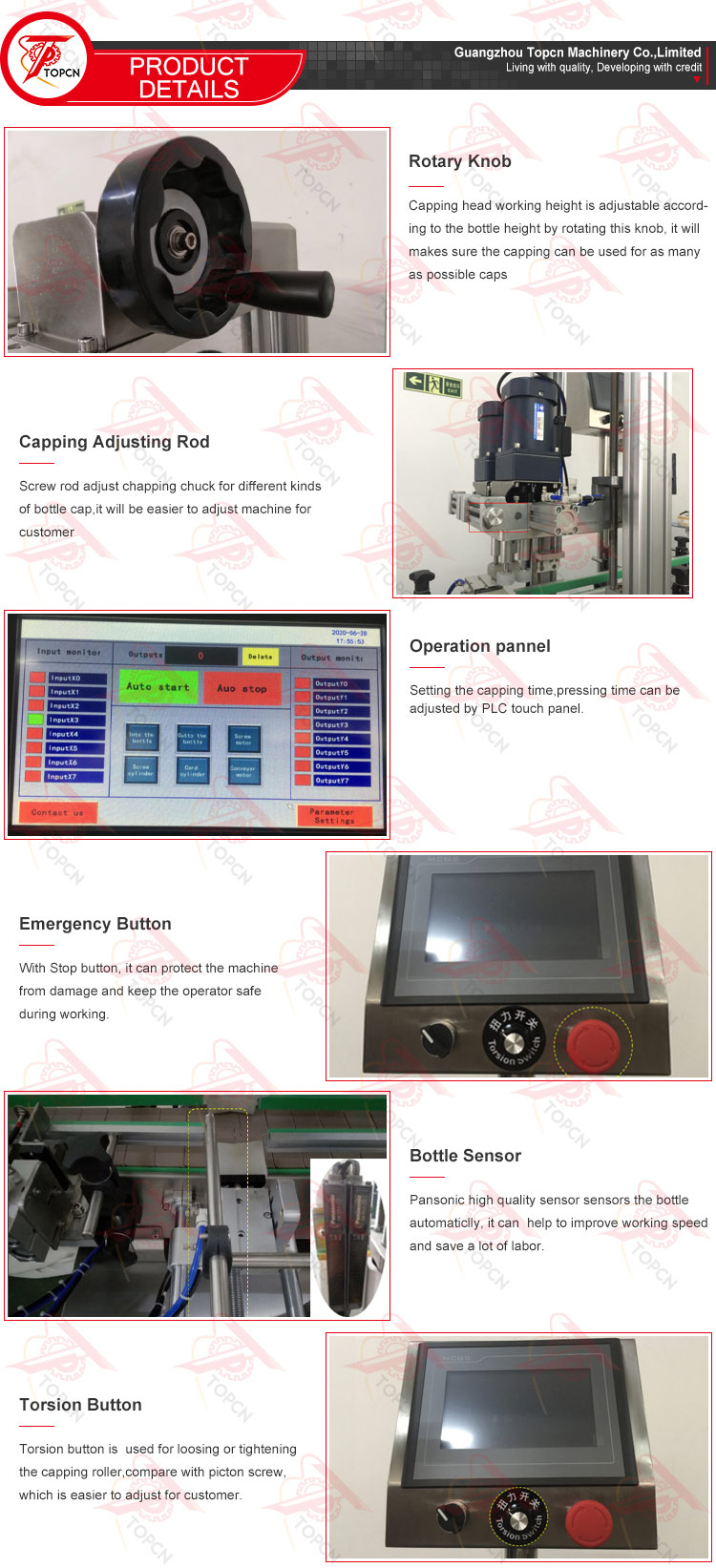 Automatic Screw Sprays Glass Bottle Capping Machine