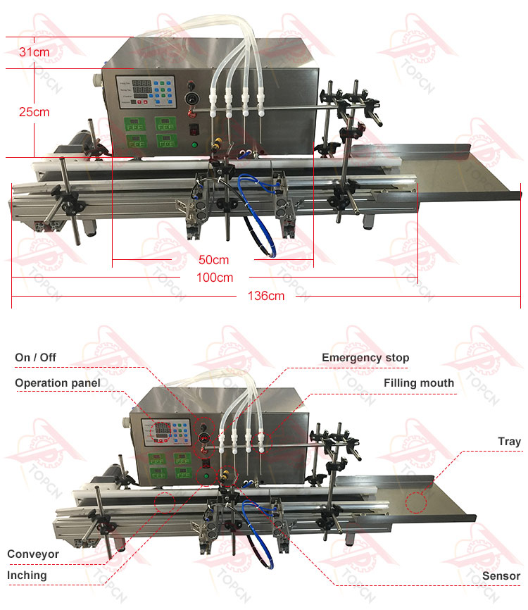 Automatic Peristaltic Pump Liquid Oil Filling Machine
