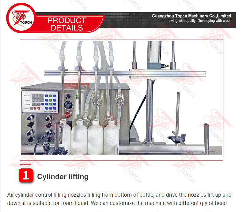 Automatic 4 Heads Diving Head Magnetic Pump Liquid Machine