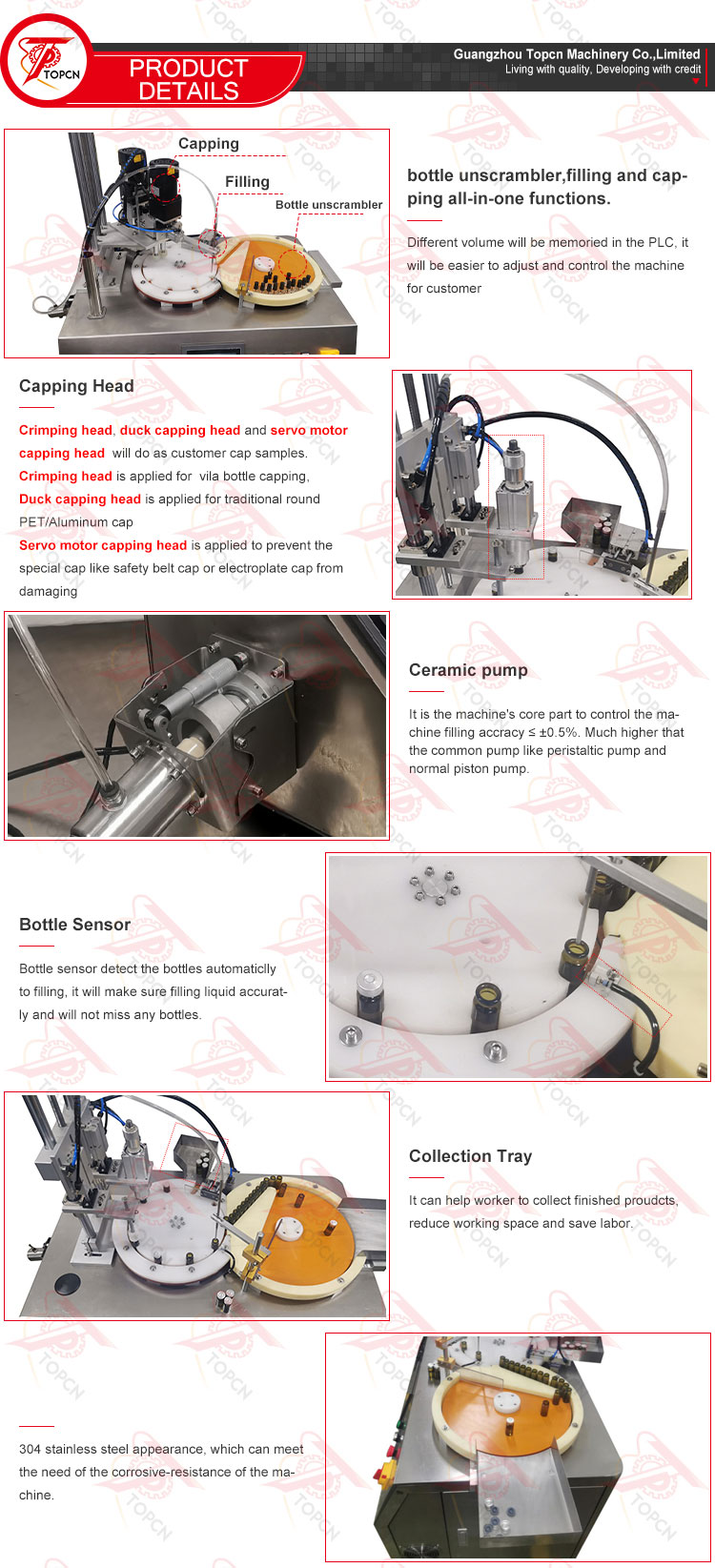 Pharmaceutical Oral Vial Injection Liquid Cosmetics Packing Machine Ceramic Pump Feeding Bottle Filling And Capping Machine