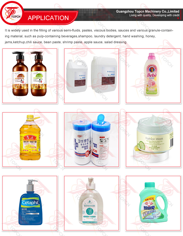 Professional Manufacturer Cream Honey Fruit Puree Soap Detergent 4 6 8 10 Heads Bottle Automatic Paste Liquid Filling Machine