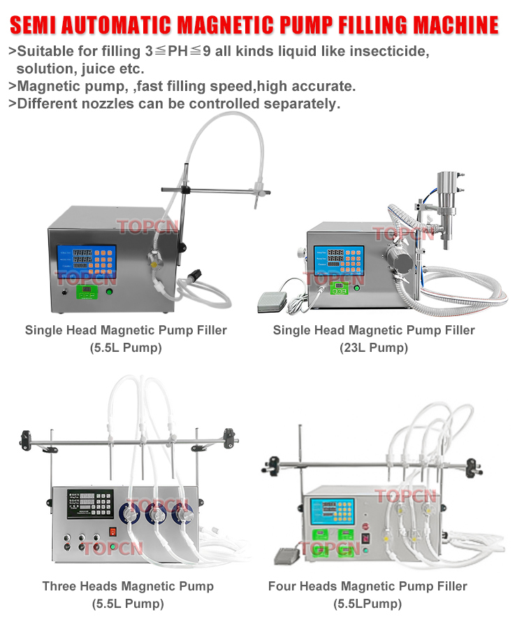 Small Scale Magnetic Pump Single Head Small Water Filling Machine Perfume Filling Machines Liquid Filler