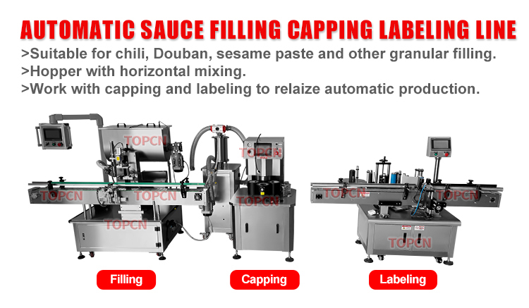 Fully Automatic Glass Bottle Ketchup Jam Peanut Butter Chili Sauce Filling Machine Line