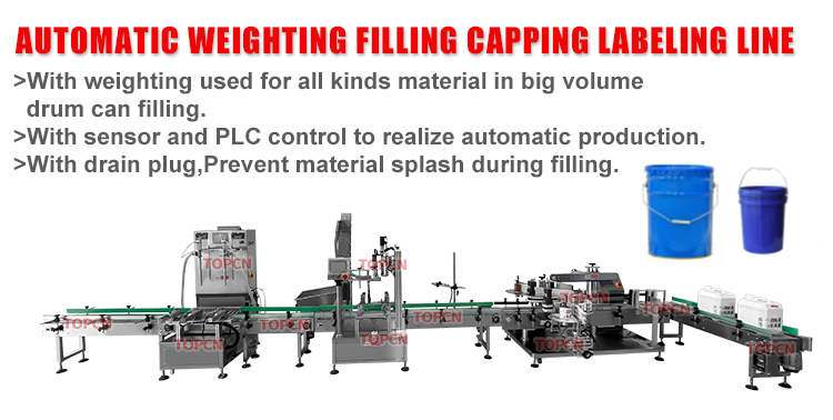 Automatic Linear 5L 20L HDPE Bottle Jerry Can Lubricating Motor Lubricant Lube Oil Weighing Filling Line