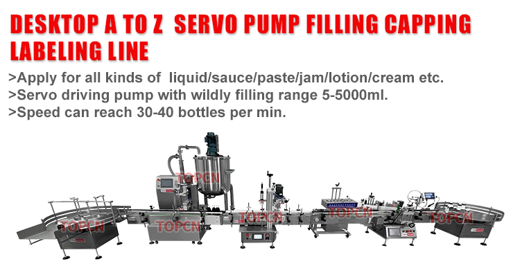 Automatic Tomato Ketchup Jam Jar Paste Chili Sauce Bottle Filler Tabletop Filling Capping and Labeling Machine Production Line
