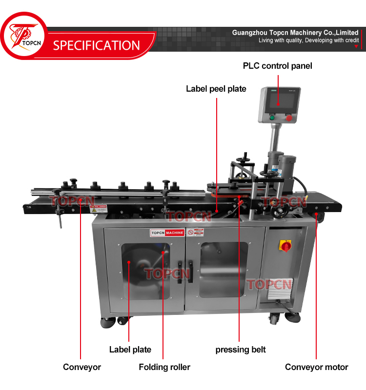 Automatic Cosmetics Box Glass Perfume Bottle Bottom Labeling Machine Flat Surface Adhesive Sticker Label Applicator