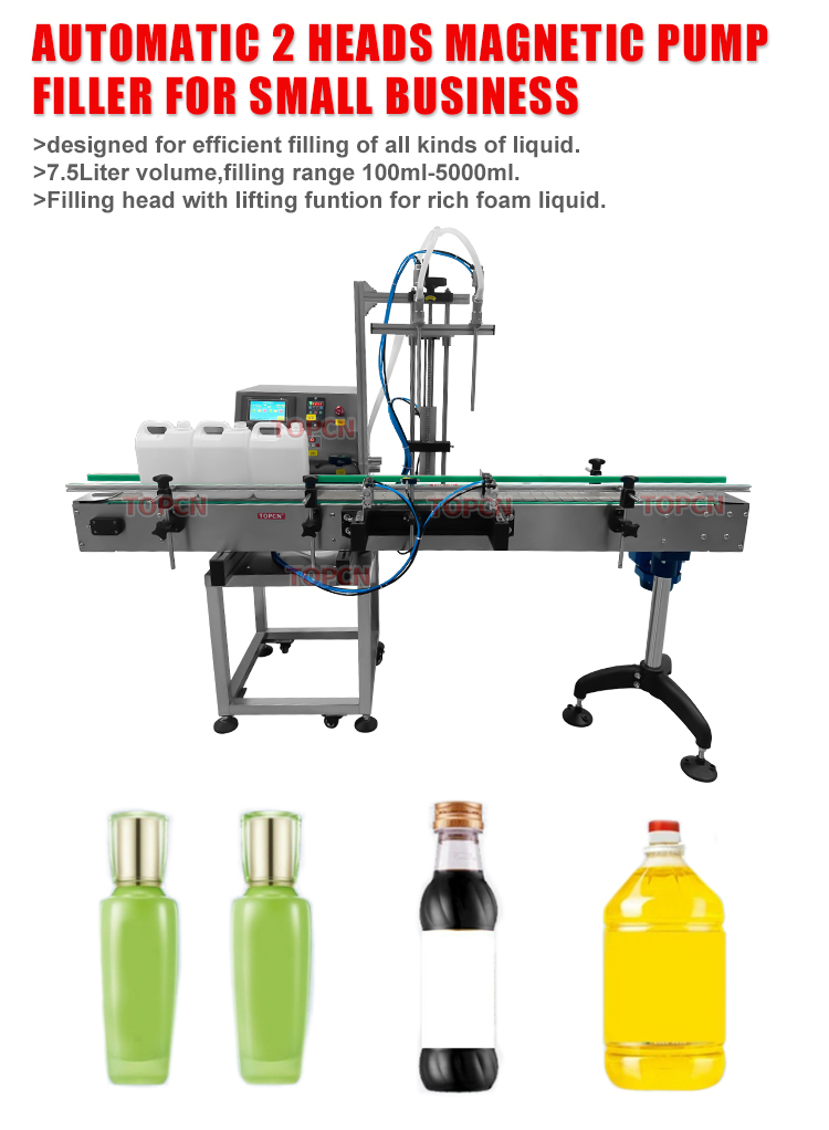 Hot Selling Automatic Two Nozzle Simple Style Bottle For Small Food Beverage Chemical Oil Liquid Filling Machine