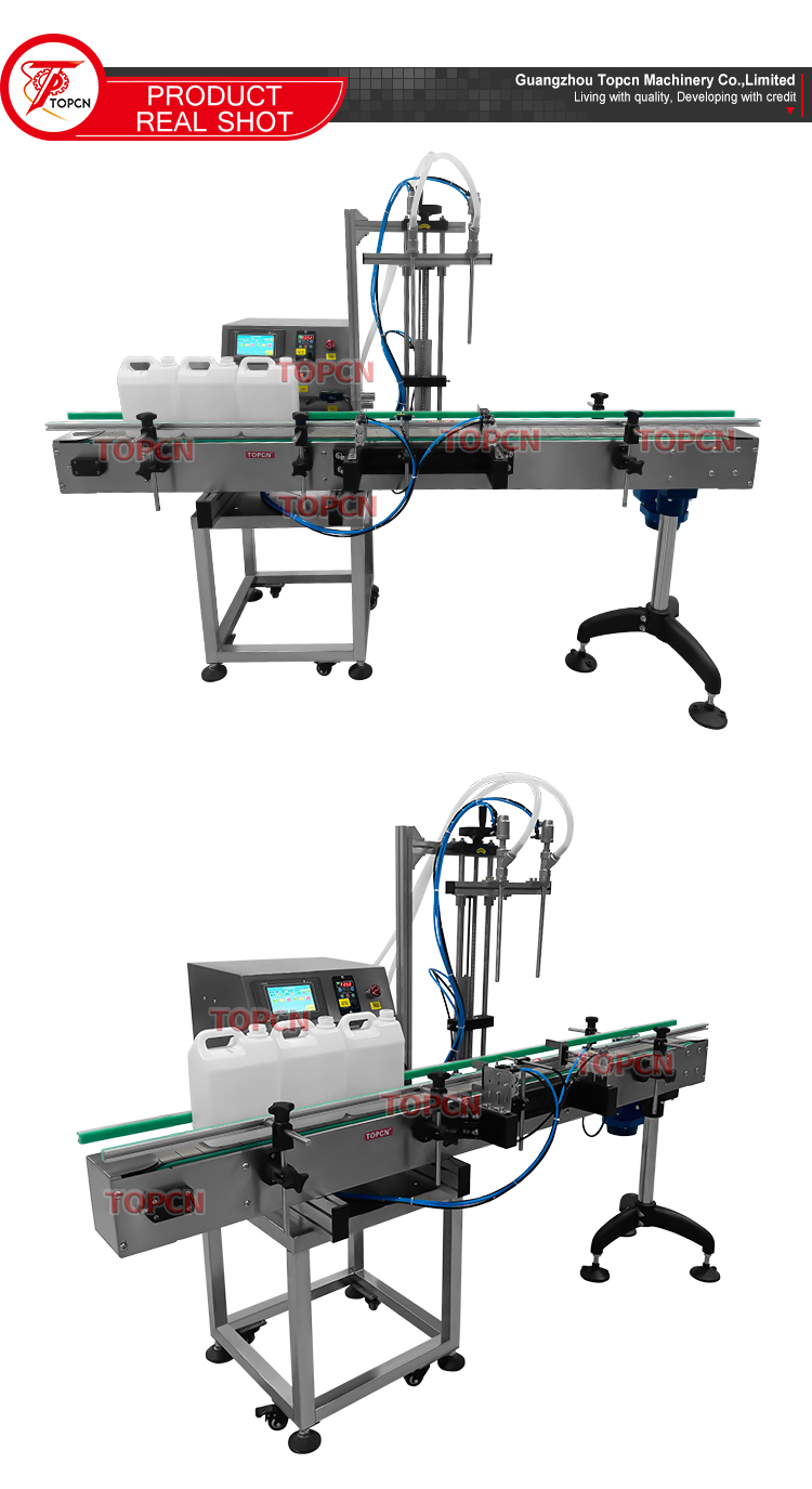 Hot Selling Automatic Two Nozzle Simple Style Bottle For Small Food Beverage Chemical Oil Liquid Filling Machine