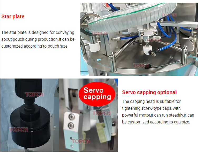 Automatic Servo Gear Pumps Monoblock Rotary Yoghurt Drink Baby Food Pouch Fillilng and Sealing Machine