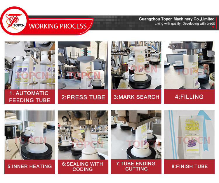 Automatic Toothpaste Cleanser Plastic Hose Plastic TubeFilling and Sealing Machine Tube Unscrambler