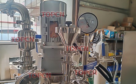 TOPCN SS304/316 Single Layer Juice Milk Mixing Flat/Cone Base Stirrer Mixing Machine