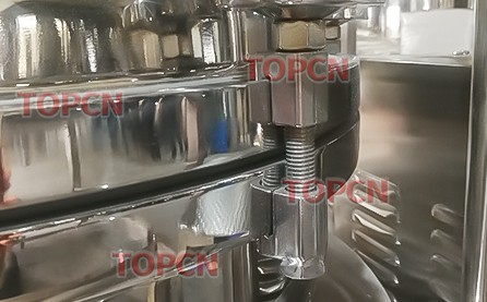 TOPCN SS304/316 Single Layer Juice Milk Mixing Flat/Cone Base Stirrer Mixing Machine