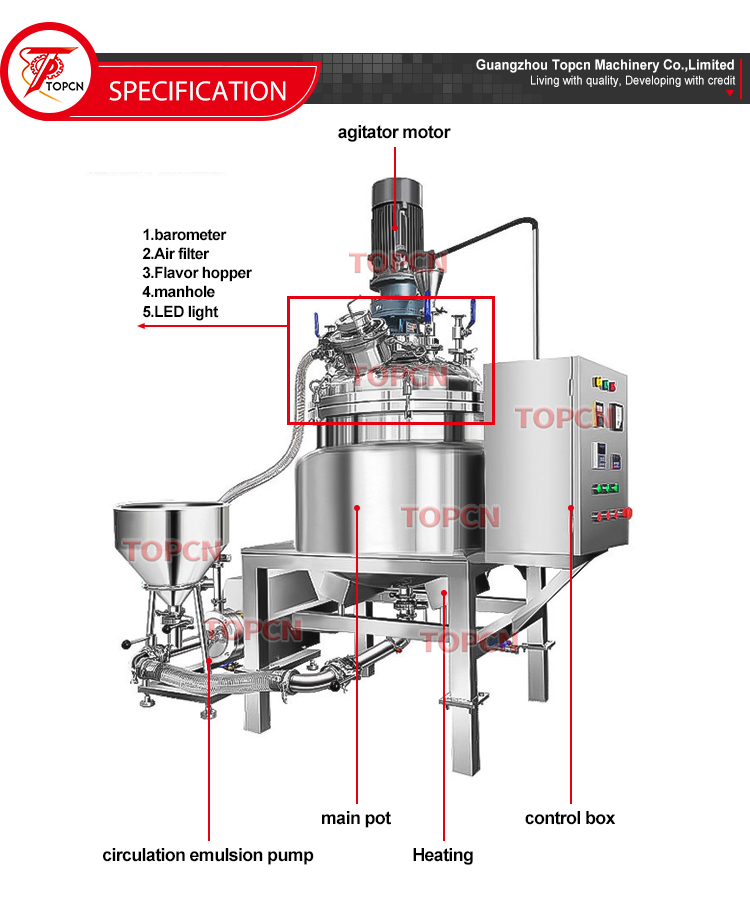 Blending Machine 300L 500L Double Jacketed Sauce Jam Ketchup Industrial Mixing Tank with Lobe Pump
