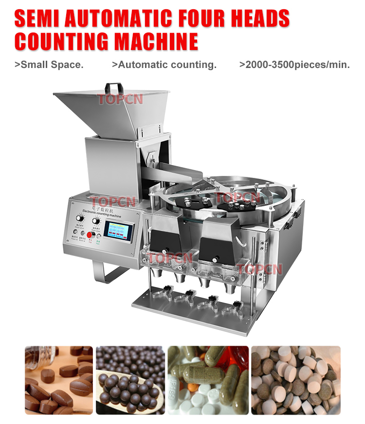Desktop Semi Automatic Gummy Candy Vitamin Counter Counting Machine