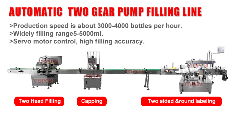 Automatic Two Head Servo Rotor Pump Oil Cream Shampoo Laundry Detergent Honey Paste Linear Filling Capping Machine