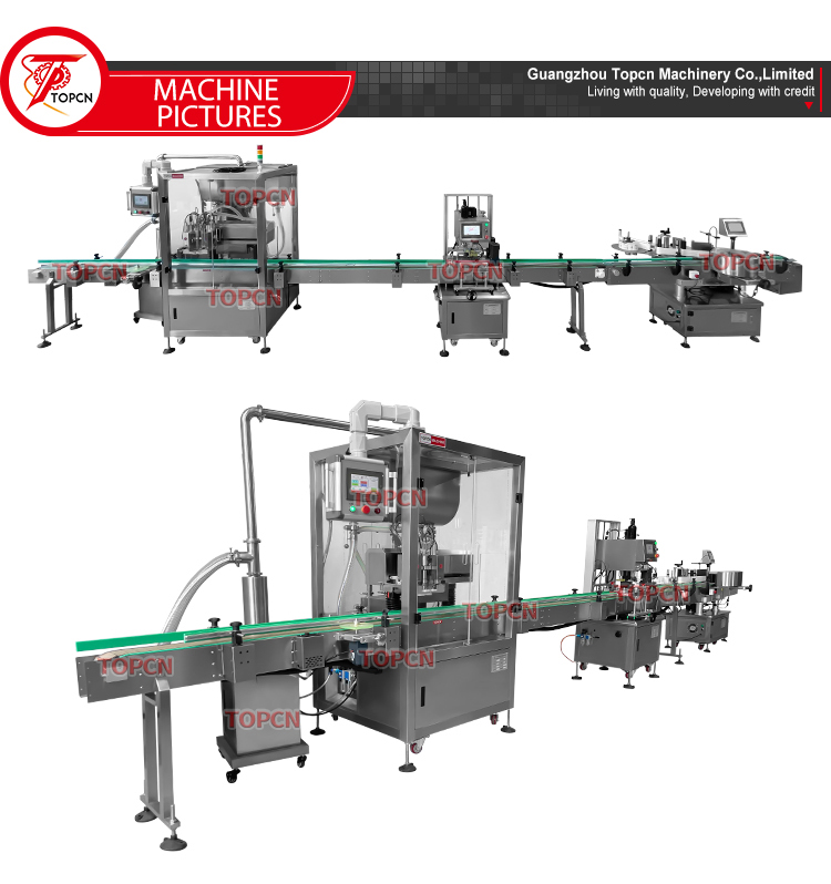Customized Filling Nozzle High Speed Tracking Filling Machine Round Bottle Filling Capping and Labeling Line