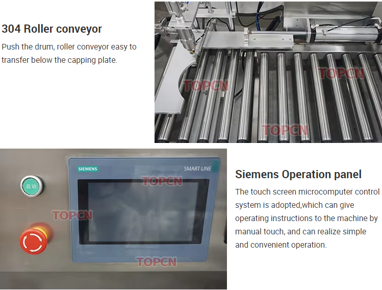 Automatic Drum Chemical Liquid Construction Paints Glass Fiber Chemical Pail Oil Filling Capping Machine