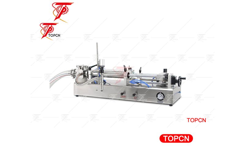 Small pneumatic semi automatic cream paste filling machine with hopper