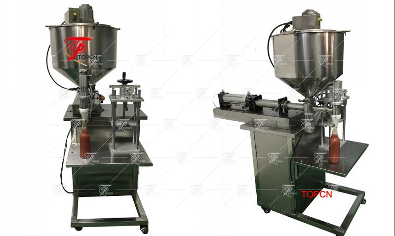 Beer glass bottle semi automatic tomato sauce filling machine with capping machine