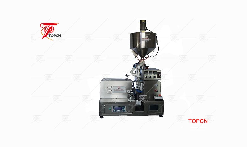 Semi automatic toothpaste tube filling machine cosmetic  with mixing and heating system 