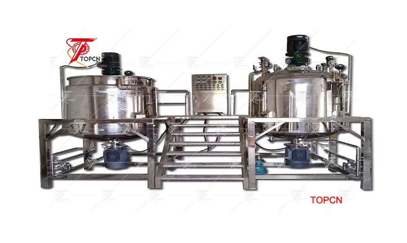  1000L electronic heating shampoo oil hair gel mixer machine group