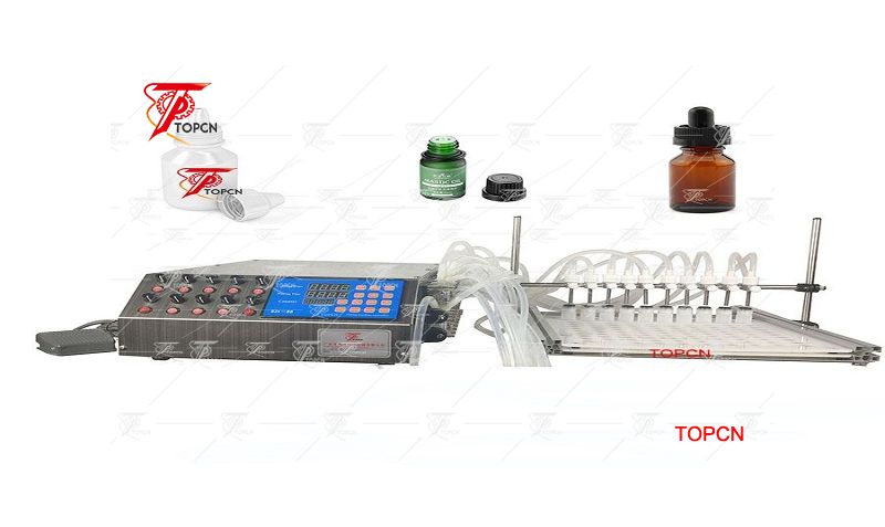10 heads peristaltic pump small scale portable bottle liquid filling machine 