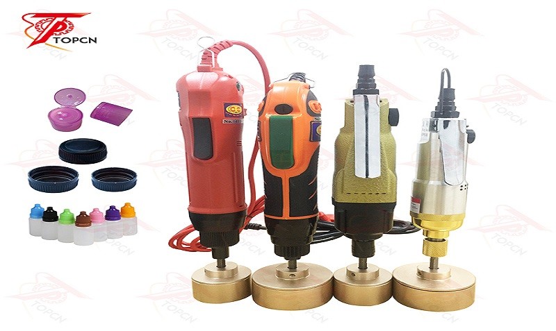 Hand-held Electric And Pneumatic Type  Plastic Bottles Screw Cap Capping Machine 