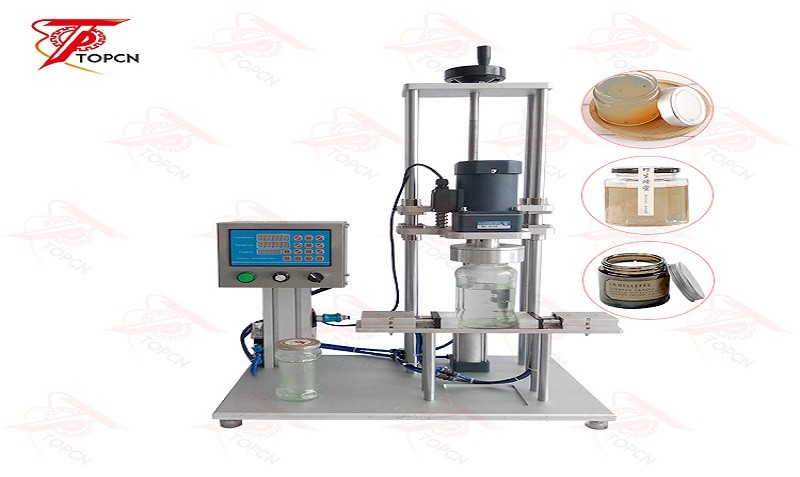 Pneumatic Desktop Cap Press Bottle Jar Sealing Capping Machine 