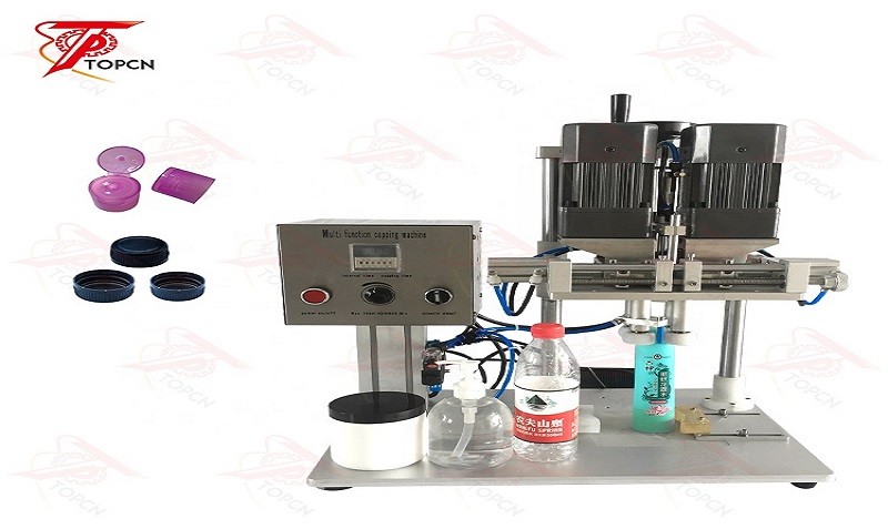 Semi Automatic Sprays Glass Bottle Desktop Screw Capping Machine 