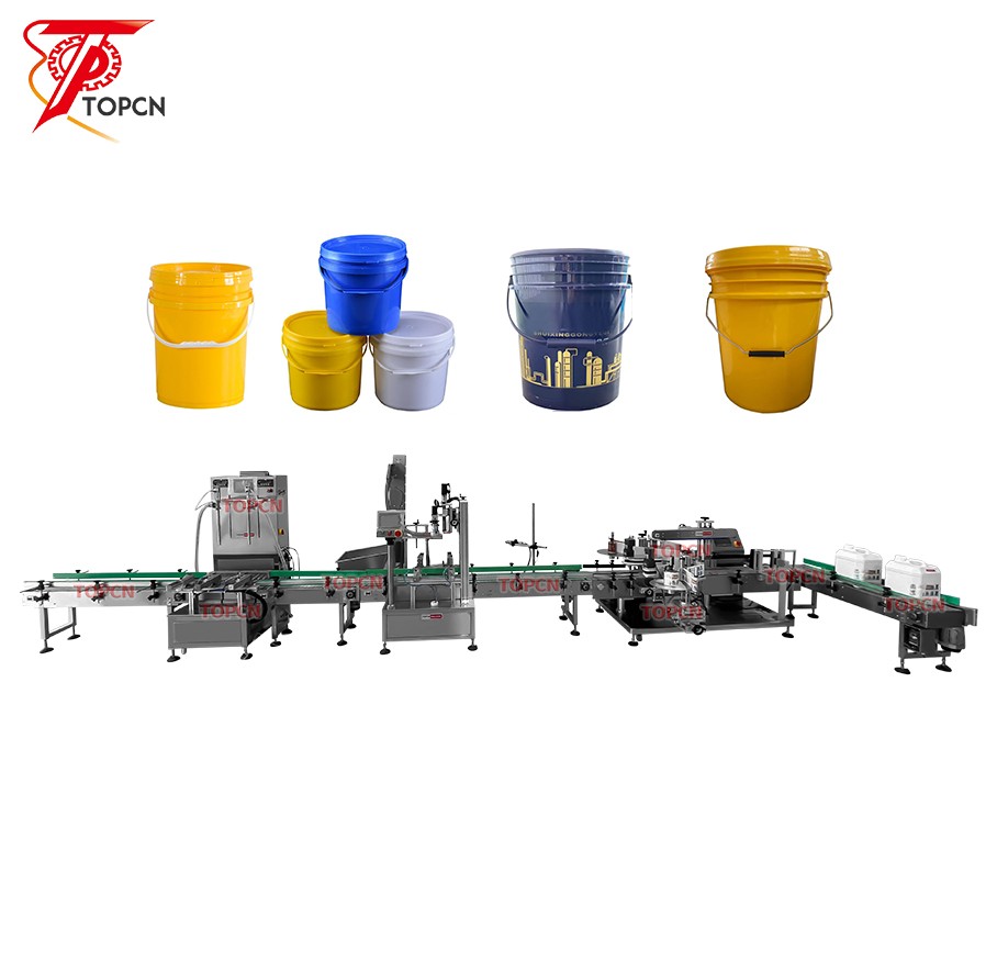 Automatic Linear 5L 20L HDPE Bottle Jerry Can Lubricating Motor Lubricant Lube Oil Weighing Filling Line