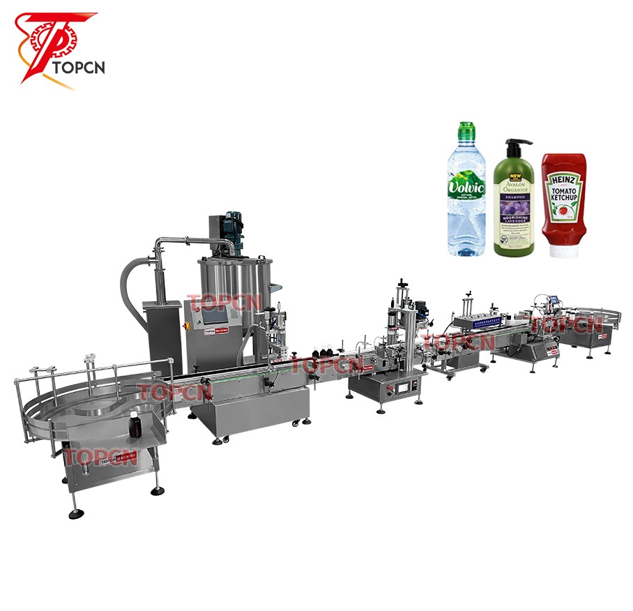 Automatic Tomato Ketchup Jam Jar Paste Chili Sauce Bottle Filler Tabletop Filling Capping and Labeling Machine Production Line