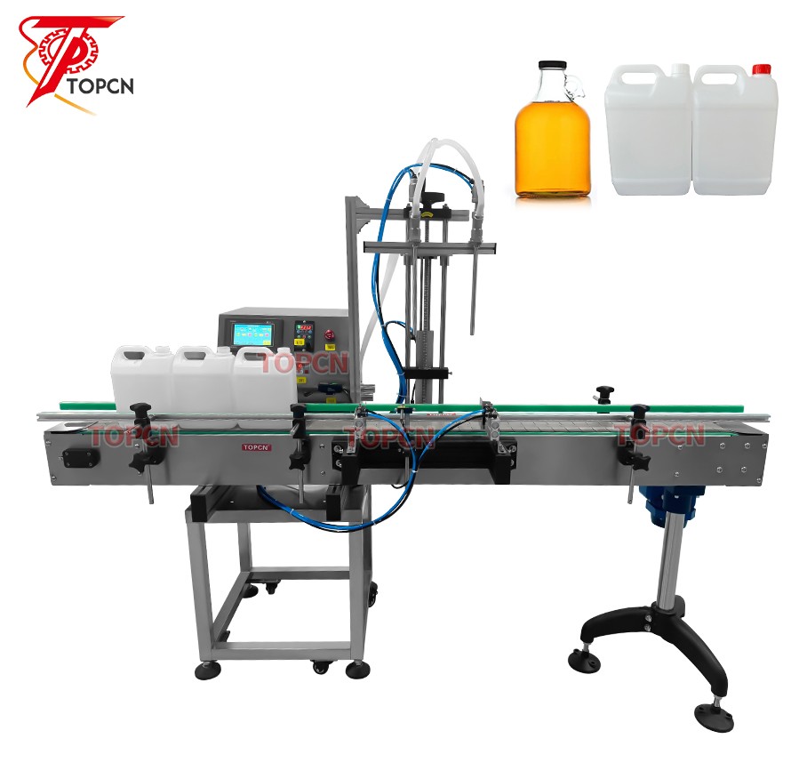 Hot Selling Automatic Two Nozzle Simple Style Bottle For Small Food Beverage Chemical Oil Liquid Filling Machine