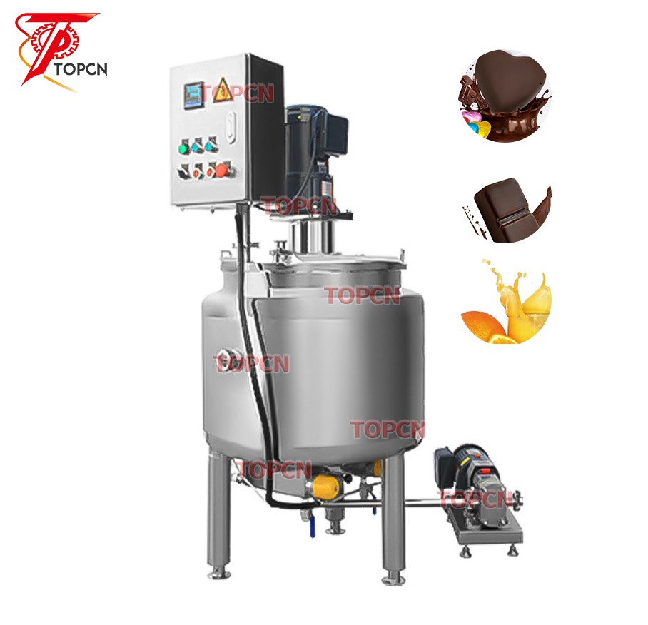 Blending Machine 300L 500L Double Jacketed Sauce Jam Ketchup Industrial Mixing Tank with Lobe Pump  