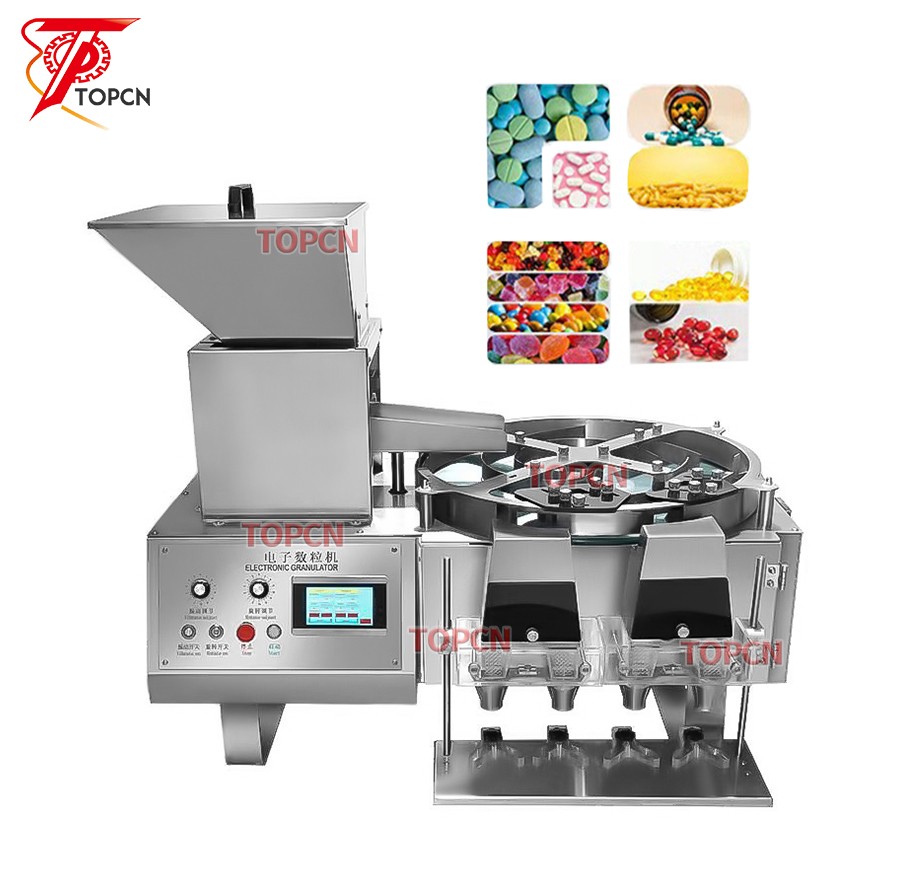 Desktop Semi Automatic Gummy Candy Vitamin Counter Counting Machine 