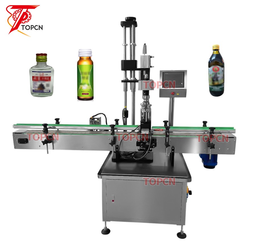 Automatic Glass Bottle Ropp Cap Capper Wine Alcohol Spirits Liquor Bottle Cap Capping Machine